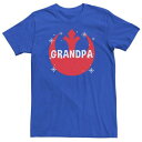 【★Fashion THE SALE★7/12午前10時迄】キャラクター クリスマス レベル Tシャツ スターウォーズ 【 LICENSED CHARACTER STAR WARS CHRISTMAS REBEL GRANDPA TEE / ROYAL 】 メンズファッション トップス カットソー