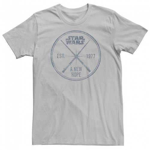 【★スーパーSALE★3/11深夜2時迄】キャラクター ビンテージ ヴィンテージ グラフィック Tシャツ 銀色 シルバー スターウォーズ EST. 【 LICENSED CHARACTER STAR WARS A NEW HOPE 1977 VINTAGE CRAFT GRAPHIC TEE / SILVER 】 メンズファッション トッ