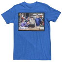 キャラクター Tシャツ ヘザー 【 LICENSED CHARACTER THE BIG BANG THEORY GROUP SHOT PORTRAIT TEE / ROYAL HEATHER 】 メンズファッション トップス カットソー