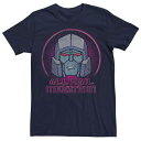 キャラクター Tシャツ 紺色 ネイビー 【 LICENSED CHARACTER TRANSFORMERS ALL HAIL MEGATRON PORTRAIT TEE / NAVY 】 メンズファッション トップス カットソー