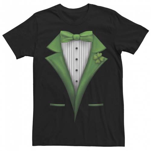 キャラクター クラシック グラフィック Tシャツ 黒色 ブラック ST. PATRICK'S 【 LICENSED CHARACTER DAY CLOVER CLASSIC TUX FUNNY COSTUME GRAPHIC TEE / BLACK 】 メンズファッション トップス カットソー