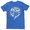 LN^[ TVc y LICENSED CHARACTER NINTENDO ZELDA LINK WINGCREST SPRAY PAINT TEE / ROYAL z Yt@bV gbvX Jbg\[