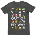 【★Fashion THE SALE★1/14迄】キャラクター Tシャツ チャコール ヘザー 'STAY WAY' 【 LICENSED CHARACTER NINTENDO MARIO KART OUT OF MY TEE / CHARCOAL HEATHER 】 メンズファッション トップス カットソー