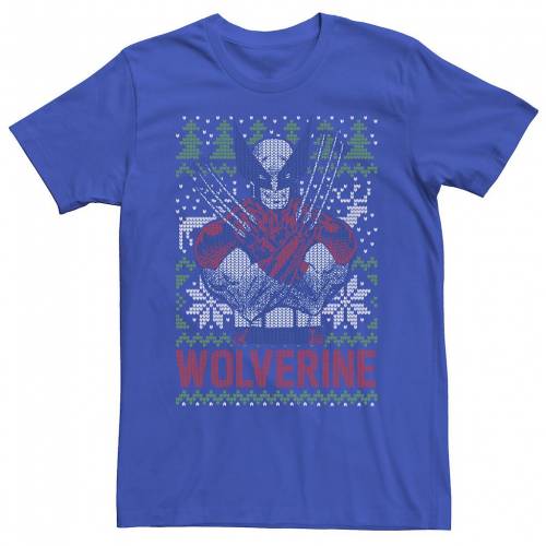 ブランド名Licensed Character性別mens (adult)商品名Marvel Wolverine Ugly Christmas Sweater Short Sleeve Teeカラー/Royal