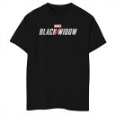 マーベル 黒色 ブラック ロゴ グラフィック Tシャツ 【 MARVEL BLACK WIDOW OFFICIAL MOVIE LOGO GRAPHIC TEE / 】 キッズ ベビー マタニティ トップス カットソー