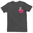 キャラクター Tシャツ チャコール ヘザー 【 LICENSED CHARACTER LEGALLY BLONDE 2 BRUISER FAUX-POCKET TEE / CHARCOAL HEATHER 】 メンズファッション トップス カットソー