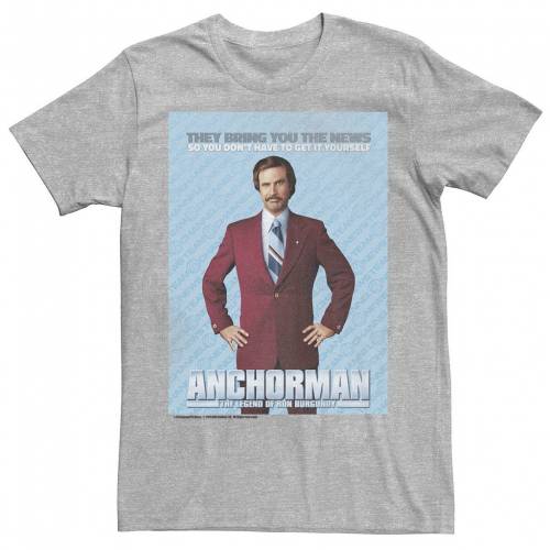 楽天スニケス【★スーパーSALE★6/11深夜2時迄】キャラクター Tシャツ ヘザー 【 LICENSED CHARACTER ANCHORMAN MOVIE POSTER TEE / ATHLETIC HEATHER 】 メンズファッション トップス カットソー