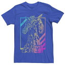 LN^[ fBtF_[ jo[X TVc VOLTRON: y LICENSED CHARACTER DEFENDER OF THE UNIVERSE NEON OUTLINE PORTRAIT TEE / ROYAL z Yt@bV gbvX Jbg\[