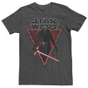 【★Fashion THE SALE★7/12午前10時迄】キャラクター Tシャツ チャコール ヘザー スターウォーズ 【 LICENSED CHARACTER STAR WARS KYLO REN ABSTRACT TEE / CHARCOAL HEATHER 】 メンズファッション トップス カットソー
