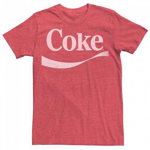 キャラクター ロゴ Tシャツ 赤 レッド ヘザー 【 RED HEATHER LICENSED CHARACTER COCA COLA SIMPLE COKE LOGO TEE 】