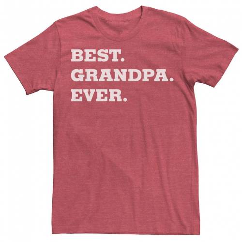 トップス, Tシャツ・カットソー  T BEST. GRANDPA. EVER. RED HEATHER LICENSED CHARACTER SIMPLE TEXT GRAPHIC TEE 