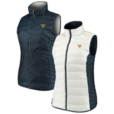 UNBRANDED バージニア マウンテニアーズ リバーシブル ベスト 白色 ホワイト ウエストバージニア 【 UNBRANDED COLUMBIA WHITE NAVY LAKE 22 REVERSIBLE PUFFER VEST WVU 】