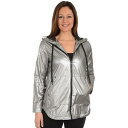 Xg[g t[ht WPbg y FLEET STREET HOODED METALLIC JACKET / PUTTY z