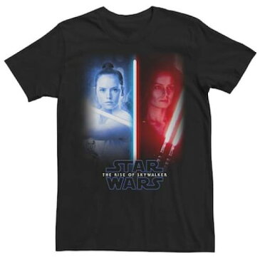 STAR WARS ライズ ロゴ Tシャツ 黒 ブラック 【 BLACK STAR WARS RISE OF SKYWALKER SPLIT PANEL PORTRAIT LOGO TEE 】 メンズファッション トップス Tシャツ カットソー