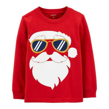 カーターズ CARTER'S ベビー 赤ちゃん用 ジャージー Tシャツ 赤 レッド CARTER'S 【 RED TODDLER SANTA JERSEY TEE 】 キッズ ベビー マタニティ トップス Tシャツ