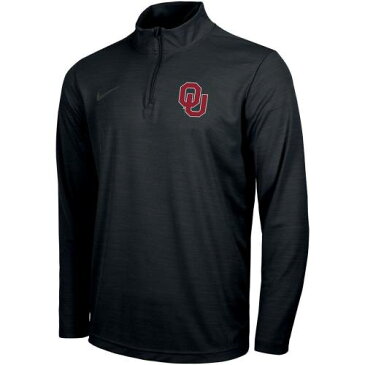 ナイキ NIKE 黒色 ブラック オクラホマ スーナーズ ロゴ パフォーマンス ジャケット 【 NIKE BLACK PRIMARY LOGO INTENSITY PERFORMANCE QUARTERZIP JACKET OKL 】 メンズファッション コート ジャケット