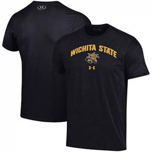 UNBRANDED 黒色 ブラック スケートボード パフォーマンス Tシャツ 【 STATE UNBRANDED UNDER ARMOUR BLACK WICHITA SHOCKERS ARCHED PERFORMANCE TSHIRT WST 】 メンズファッション トップス Tシャツ カットソー