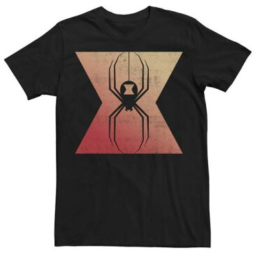 キャラクター 黒色 ブラック スパイダー ロゴ Tシャツ メンズ 【 LICENSED CHARACTER MARVEL BLACK WIDOW GRADIENT SPIDER LOGO TEE 】