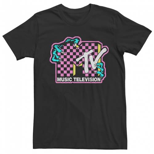 キャラクター ロゴ Tシャツ 黒色 ブラック 【 LICENSED CHARACTER MTV CHECKERED ZOMBIE HANDS LOGO TEE / BLACK 】 メンズファッション トップス カットソー