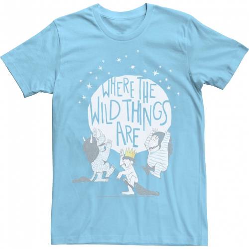 キャラクター ワイルド Tシャツ 青色 ブルー 【 LICENSED CHARACTER WHERE THE WILD THINGS ARE POSTER TEE / LIGHT BLUE 】 メンズファッション トップス カットソー