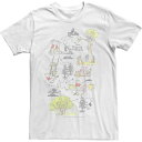 キャラクター Tシャツ 白色 ホワイト 【 LICENSED CHARACTER WINNIE THE POOH MAP GROUP SHOT TEE / WHITE 】 メンズファッション トップス カットソー