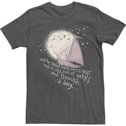 キャラクター ワイルド Tシャツ チャコール 【 LICENSED CHARACTER WHERE THE WILD THINGS ARE AND HE SAILED MOVIE QUOTE TEE / CHARCOAL 】 メンズファッション トップス カットソー