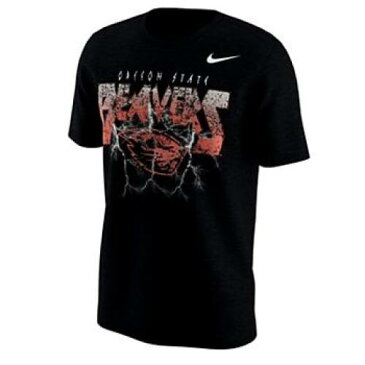 ナイキ NIKE 黒 ブラック オレゴン スケートボード Tシャツ 【 BLACK STATE NIKE OREGON BEAVERS DISTRESSED CONCERT TSHIRT ORS 】 メンズファッション トップス Tシャツ カットソー