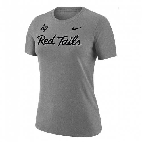 ナイキ ヘザー 灰色 グレー グレイ ファルコンズ 赤 レッド Tシャツ エアフォース 【 NIKE HEATHER GRAY AIR FORCE FALCONS RED TAILS T-SHIRT / AFA GREY 】 レディースファッション トップス カットソー