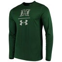 UNBRANDED 緑 グリーン ハワイ ウォリアーズ サイドライン スリーブ Tシャツ 【 GREEN SLEEVE UNBRANDED UNDER ARMOUR HAWAII WARRIORS SIDELINE STACK LONG TSHIRT HWI 】 メンズファッション トップス Tシャツ カッ
