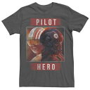 【★スーパーSALE★6/11午前2時迄】キャラクター Tシャツ チャコール スターウォーズ: 【 LICENSED CHARACTER STAR WARS: SQUADRONS PILOT HERO POSTER TEE / CHARCOAL 】 メンズファッション トップス カットソー(4)