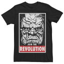 【★Fashion THE SALE★7/12午前10時迄】キャラクター レボリューション Tシャツ 黒色 ブラック 【 LICENSED CHARACTER MARVEL THOR RAGNAROK KORG JOIN REVOLUTION PROPAGANDA TEE / BLACK 】 メンズファッション トップス カットソー