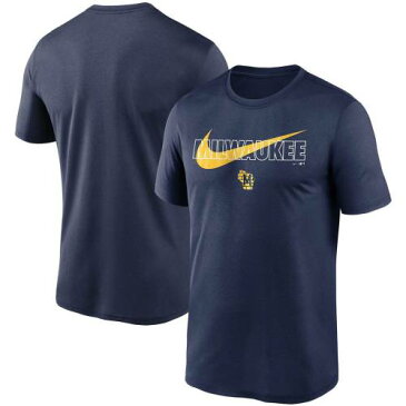 ナイキ NIKE 紺色 ネイビー ミルウォーキー ブルワーズ シティ スウッシュ スウォッシュ レジェンド パフォーマンス Tシャツ 【 SWOOSH LEGEND NIKE NAVY CITY PERFORMANCE TSHIRT BRW 】 メンズファッシ