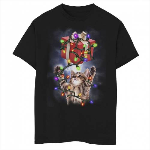 キャラクター クリスマス グラフィック Tシャツ 黒色 ブラック  キッズ ベビー マタニティ トップス カットソー