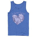 キャラクター 紫 パープル タンクトップ 【 LICENSED CHARACTER ED, EDD EDDY THE KANKER SISTERS PURPLE HUE HEART PORTRAIT TANK TOP / 】 メンズファッション トップス Tシャツ カットソー