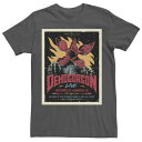 キャラクター Tシャツ チャコール 【 LICENSED CHARACTER STRANGER THINGS DAY DEMOGORON LIVE NOVEMBER 6TH POSTER TEE / CHARCOAL 】 メンズファッション トップス カットソー