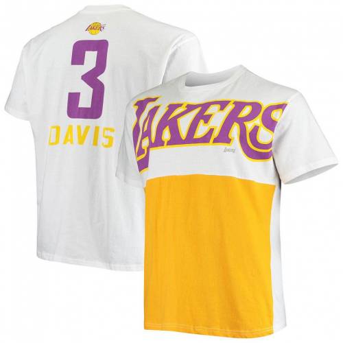 ファナティクス アンソニー 白色 ホワイト レイカーズ Tシャツ ロサンゼルス 【大きめ】 【 FANATICS BRANDED ANTHONY DAVIS WHITE LOS ANGELES LAKERS BIG & TALL YOKE T-SHIRT / LAK WHITE 】 メンズファッション トッ