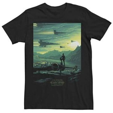 STAR WARS 緑 グリーン Tシャツ 黒 ブラック 【 GREEN BLACK STAR WARS THE FORCE AWAKENS HUE POSTER TEE 】 メンズファッション トップス Tシャツ カットソー