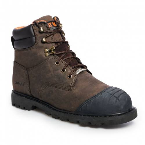 銀色 スチール ブーツ 茶色 ブラウン ワークブーツS 【 ADTEC 1018 STEEL TOE WORK BOOTS / BROWN 】 メンズ