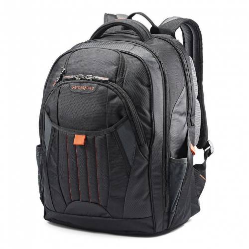 SAMSONITE バックパック バッグ リュックサック 黒色 ブラック 橙 オレンジ 【 ORANGE SAMSONITE TECTONIC 2 LARGE BACKPACK BLACK 】 バッグ 男女兼 バッグ