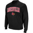 コロシアム 黒色 ブラック ルイビル カーディナルス ロゴ クルー スウェットシャツ トレーナー & 【 COLOSSEUM BLACK LOUISVILLE CARDINALS ARCH LOGO CREW NECK SWEATSHIRT / LOU BLACK 】 メンズファッション トッ