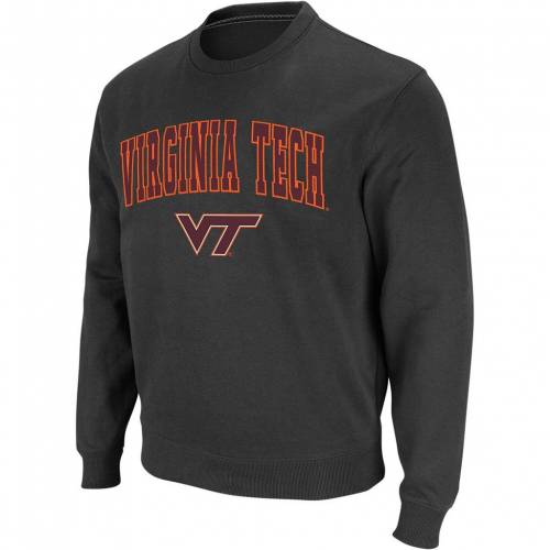 コロシアム チャコール バージニア テック ホキーズ ロゴ クルー スウェットシャツ トレーナー バージニアテック & 【 COLOSSEUM CHARCOAL VIRGINIA TECH HOKIES ARCH LOGO CREW NECK SWEATSHIRT / VAT CHARCO 】 メン