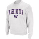 コロシアム 白色 ホワイト ワシントン ハスキーズ ロゴ クルー スウェットシャツ トレーナー & 【 COLOSSEUM WHITE WASHINGTON HUSKIES ARCH LOGO CREW NECK SWEATSHIRT / WSH WHITE 】 メンズファッション トップス