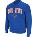 コロシアム スケートボード ブロンコス ロゴ クルー スウェットシャツ トレーナー 青色 ブルー ボイシステイト & 【 COLOSSEUM ROYAL BOISE STATE BRONCOS ARCH LOGO CREW NECK SWEATSHIRT / BOI BLUE 】 メンズファ