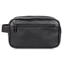 obO F ubN y KARLA HANSON TRAVEL DOUBLE ZIPPER TOILETRY BAG / BLACK z fB[XobO