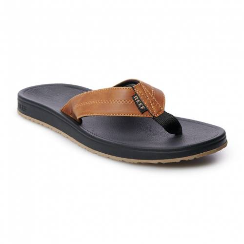 リーフ REEF サンダル 黒色 ブラック 茶色 ブラウン 【 REEF JOURNEYER FLIP FLOP SANDALS BLACK BROWN 】 メンズ サンダル