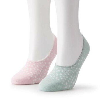 LC LAUREN CONRAD 靴下 白色 ホワイト 2個入 【 LC LAUREN CONRAD NOVELTY NOSHOW SOCKS WHITE SPOTS 】