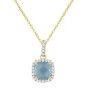 F CG[ S[h lbNX y CELEBRATION GEMS 10K YELLOW GOLD 7MM CUSHION GEMSTONE PENDANT NECKLACE / z WG[ ANZT[ fB[XWG[ y_g