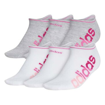 アディダス ADIDAS アディダス 靴下 白色 ホワイト ピンク 【 PINK ADIDAS LINEAR SUPERLITE II NOSHOW SOCKS 6PACK WHITE 】 インナー 下着 ナイトウエア レディース 下 レッグ