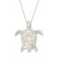 銀色 シルバー ネックレス 白色 ホワイト 【 UNBRANDED LAB-CREATED OPAL STERLING SILVER TURTLE PENDANT NECKLACE / WHITE 】 ジュエリー アクセサリー レディースジュエリー ペンダント