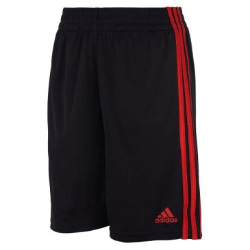 アディダス クラシック ストライプ ショーツ ハーフパンツ 黒色 ブラック 赤 レッド ジュニア キッズ 【 STRIPE RED ADIDAS S 47 CLASSIC 3 SHORTS BLACK VIVID 】